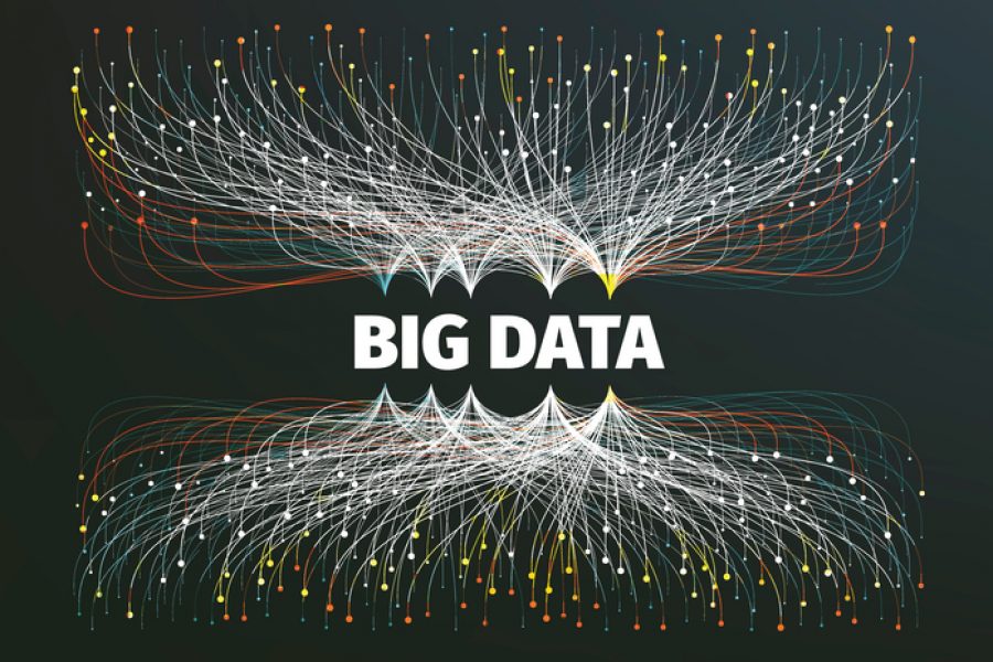 big data background vector illustration. Data streams. Infographic